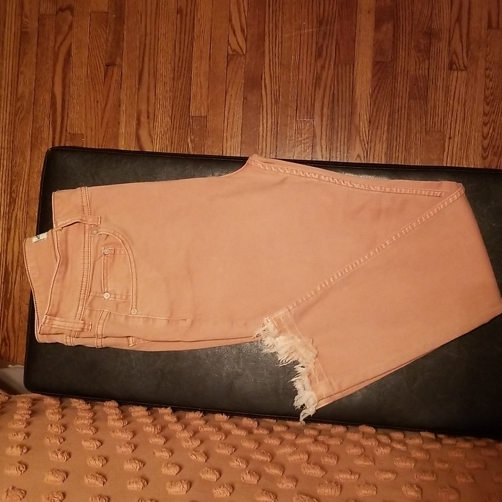 FREE PEOPLE Wild Child Skinny Jeans - Camel 32